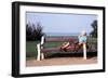 Pensioner Relaxing on a Bench-Victor De Schwanberg-Framed Photographic Print