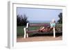 Pensioner Relaxing on a Bench-Victor De Schwanberg-Framed Photographic Print