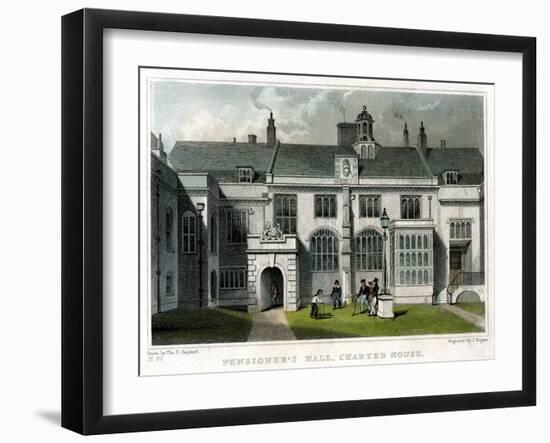 Pensioner's Hall, Charterhouse, London, 1830-J Rogers-Framed Giclee Print