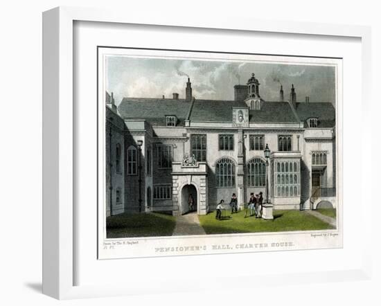 Pensioner's Hall, Charterhouse, London, 1830-J Rogers-Framed Giclee Print