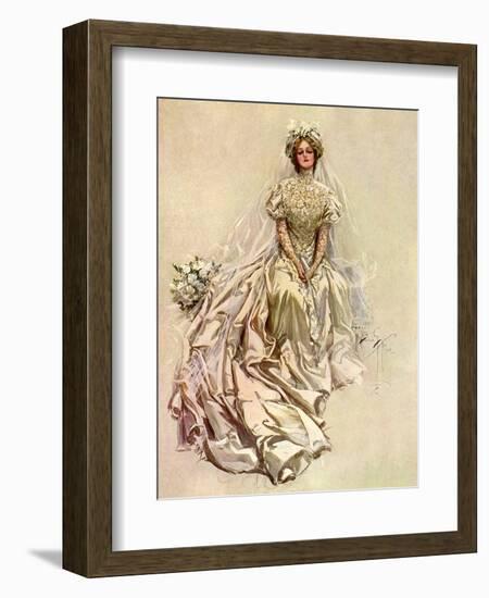 Pensive Bride, 1908-Harrison Fisher-Framed Giclee Print