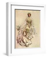 Pensive Bride, 1908-Harrison Fisher-Framed Giclee Print