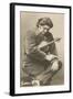 Pensive Man with Violin-null-Framed Art Print