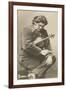 Pensive Man with Violin-null-Framed Art Print