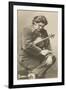 Pensive Man with Violin-null-Framed Art Print