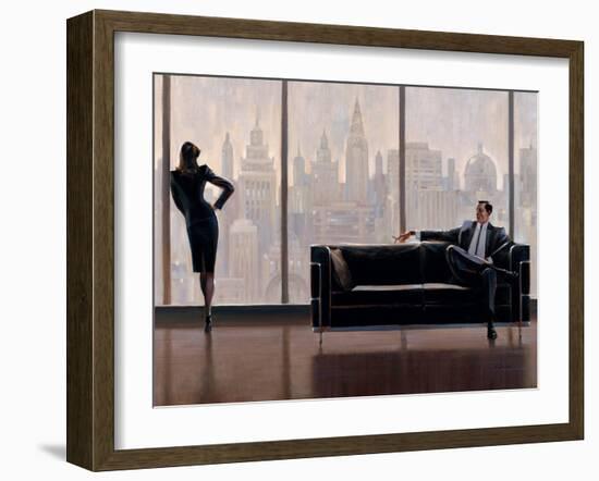 Pensive New York-Brent Lynch-Framed Art Print