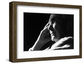 Pensive Portrait of Artist Georgia O'Keeffe-John Loengard-Framed Photographic Print