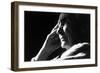 Pensive Portrait of Artist Georgia O'Keeffe-John Loengard-Framed Photographic Print