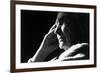 Pensive Portrait of Artist Georgia O'Keeffe-John Loengard-Framed Photographic Print