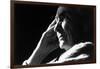 Pensive Portrait of Artist Georgia O'Keeffe-John Loengard-Framed Photographic Print