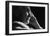 Pensive Portrait of Artist Georgia O'Keeffe-John Loengard-Framed Photographic Print