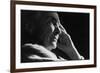 Pensive Portrait of Artist Georgia O'Keeffe-John Loengard-Framed Photographic Print