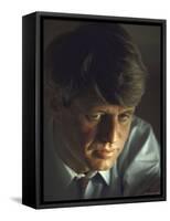 Pensive Portrait of Presidential Contender Bobby Kennedy During Campaign-Bill Eppridge-Framed Stretched Canvas