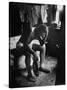 Pensive Portrait of Young African American Alone in His Room from Youth Essay-Gordon Parks-Stretched Canvas