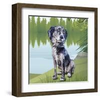 Pensive Puppy-Kim Curinga-Framed Art Print