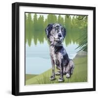 Pensive Puppy-Kim Curinga-Framed Art Print