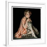 "Pensive Woman,"February 9, 1924-Pearl L. Hill-Framed Giclee Print