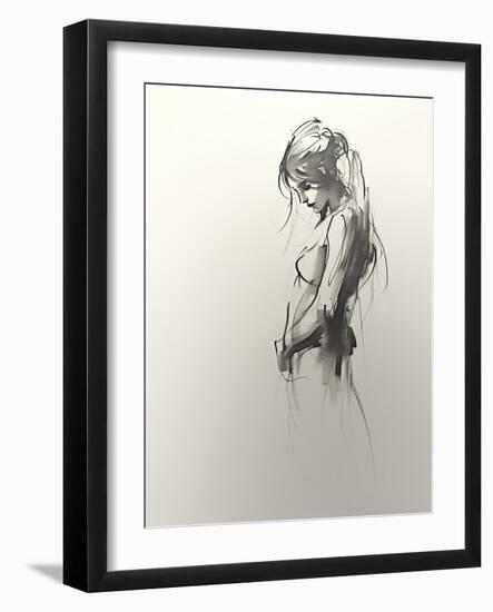 Pensive-Sasha-Framed Giclee Print