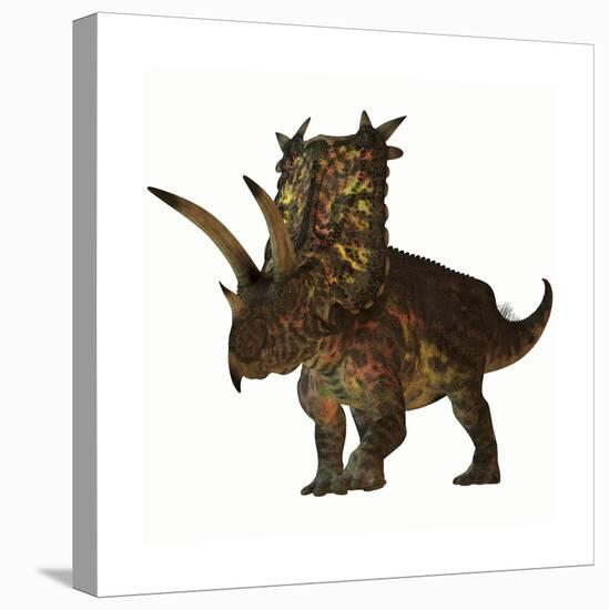 Pentaceratops, a Herbivorous Dinosaur from the Cretaceous Period-null-Stretched Canvas