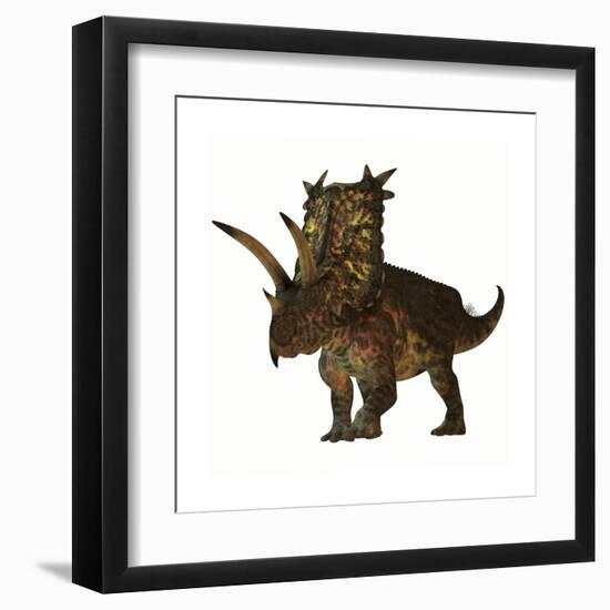 Pentaceratops, a Herbivorous Dinosaur from the Cretaceous Period-null-Framed Art Print