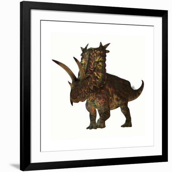 Pentaceratops, a Herbivorous Dinosaur from the Cretaceous Period-null-Framed Art Print