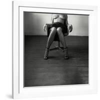 Pentacon Six Camera Shot of Topless Woman in Fishnet Stockings-Rafal Bednarz-Framed Photographic Print