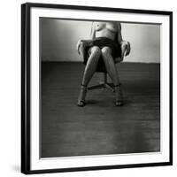 Pentacon Six Camera Shot of Topless Woman in Fishnet Stockings-Rafal Bednarz-Framed Photographic Print