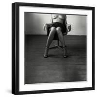 Pentacon Six Camera Shot of Topless Woman in Fishnet Stockings-Rafal Bednarz-Framed Photographic Print