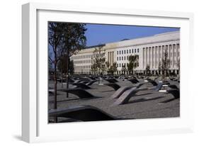 Pentagon Memorial Honoring the 184 People Killed in the 9/11 Terrorist Attacks-null-Framed Photo