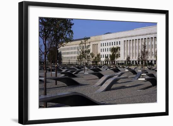 Pentagon Memorial Honoring the 184 People Killed in the 9/11 Terrorist Attacks-null-Framed Photo