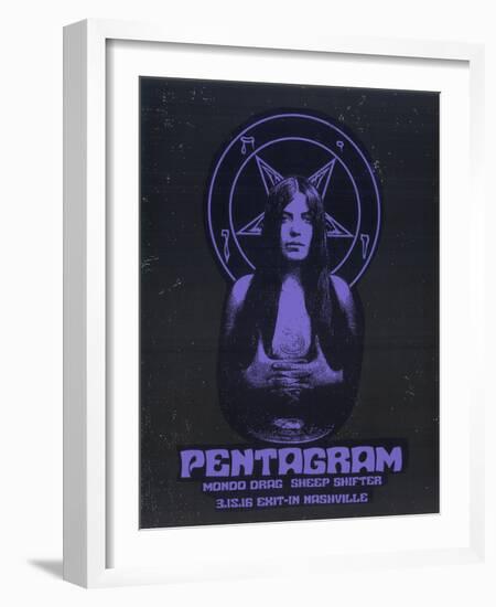 Pentagram-Print Mafia-Framed Serigraph