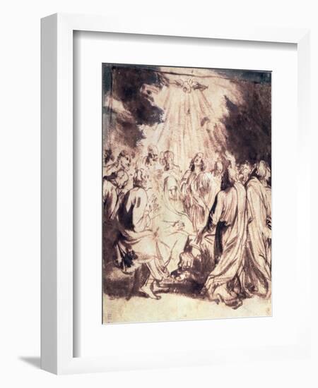 Pentecost, 1620-1-Sir Anthony Van Dyck-Framed Giclee Print