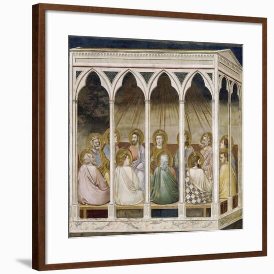 Pentecost, Detail from Life and Passion of Christ, 1303-1305-null-Framed Giclee Print