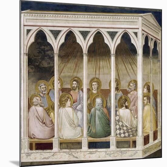 Pentecost, Detail from Life and Passion of Christ, 1303-1305-null-Mounted Giclee Print