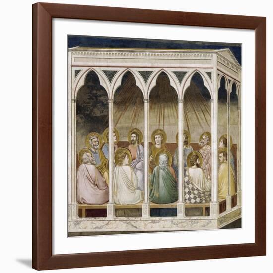 Pentecost, Detail from Life and Passion of Christ, 1303-1305-null-Framed Giclee Print
