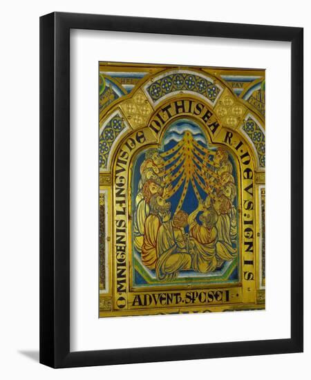 Pentecost, Enamel from the Verdun Altarpiece, 12th Century-Nicholas of Verdun-Framed Giclee Print