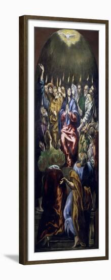 Pentecost, Panel from Altarpiece Commissioned for the Colegio De Dona Maria De Aragon in Madrid-El Greco-Framed Giclee Print