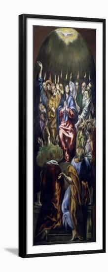 Pentecost, Panel from Altarpiece Commissioned for the Colegio De Dona Maria De Aragon in Madrid-El Greco-Framed Giclee Print