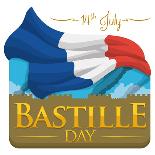 Storming of the Bastille Representation to Remind the Freedom of French People in Independence Day-PenWin-Art Print
