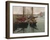 Penzance Fishing Boats in Newlyn Harbour, 1905-Harold Harvey-Framed Giclee Print