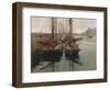 Penzance Fishing Boats in Newlyn Harbour, 1905-Harold Harvey-Framed Giclee Print