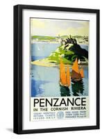 Penzance in the Cornish Riviera, c.1935-Frank Sherwin-Framed Giclee Print