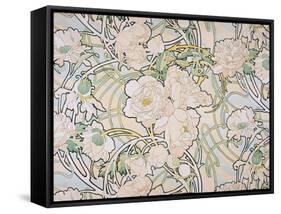 Peonies, 1897-Alphonse Mucha-Framed Stretched Canvas