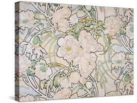 Peonies, 1897-Alphonse Mucha-Stretched Canvas