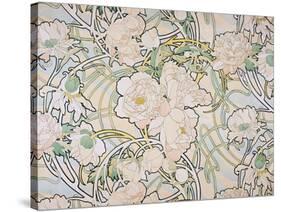 Peonies, 1897-Alphonse Mucha-Stretched Canvas