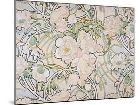 Peonies, 1897-Alphonse Mucha-Mounted Premium Giclee Print