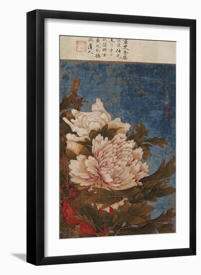 Peonies, Active Mid-14th Century-Shi Gang-Framed Giclee Print