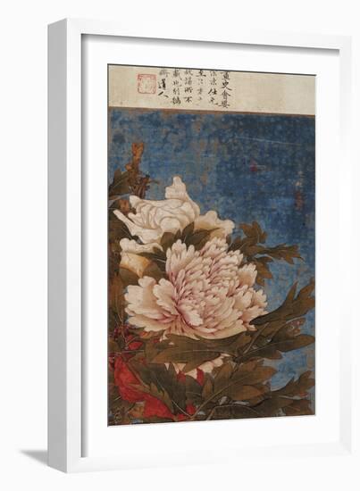 Peonies, Active Mid-14th Century-Shi Gang-Framed Giclee Print