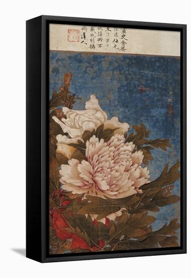 Peonies, Active Mid-14th Century-Shi Gang-Framed Stretched Canvas