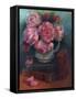 Peonies and Books,  oil on canvas-Lee Campbell-Framed Stretched Canvas